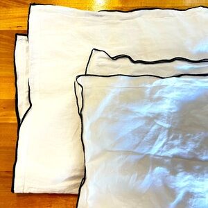 Parachute Linen White Euro Shams 26” Set of Two